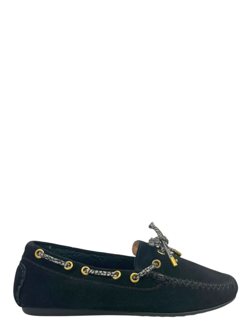 Black Rubber Women Loafer