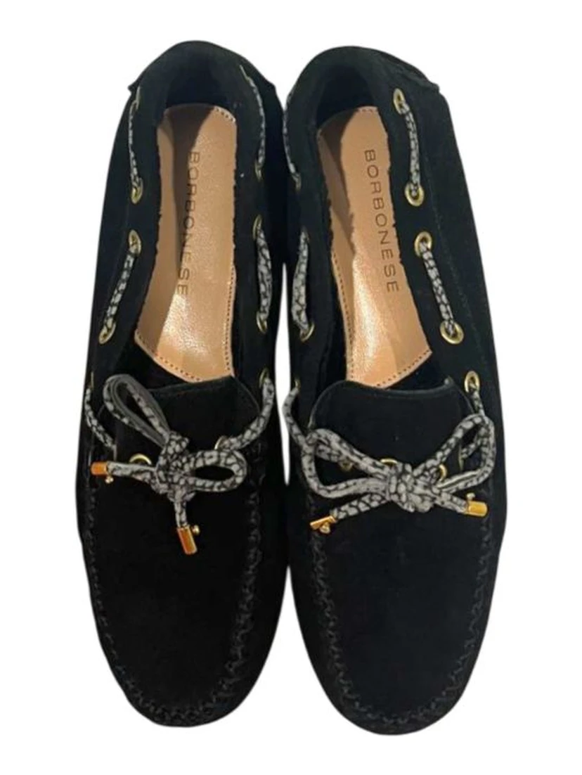 Black Rubber Women Loafer