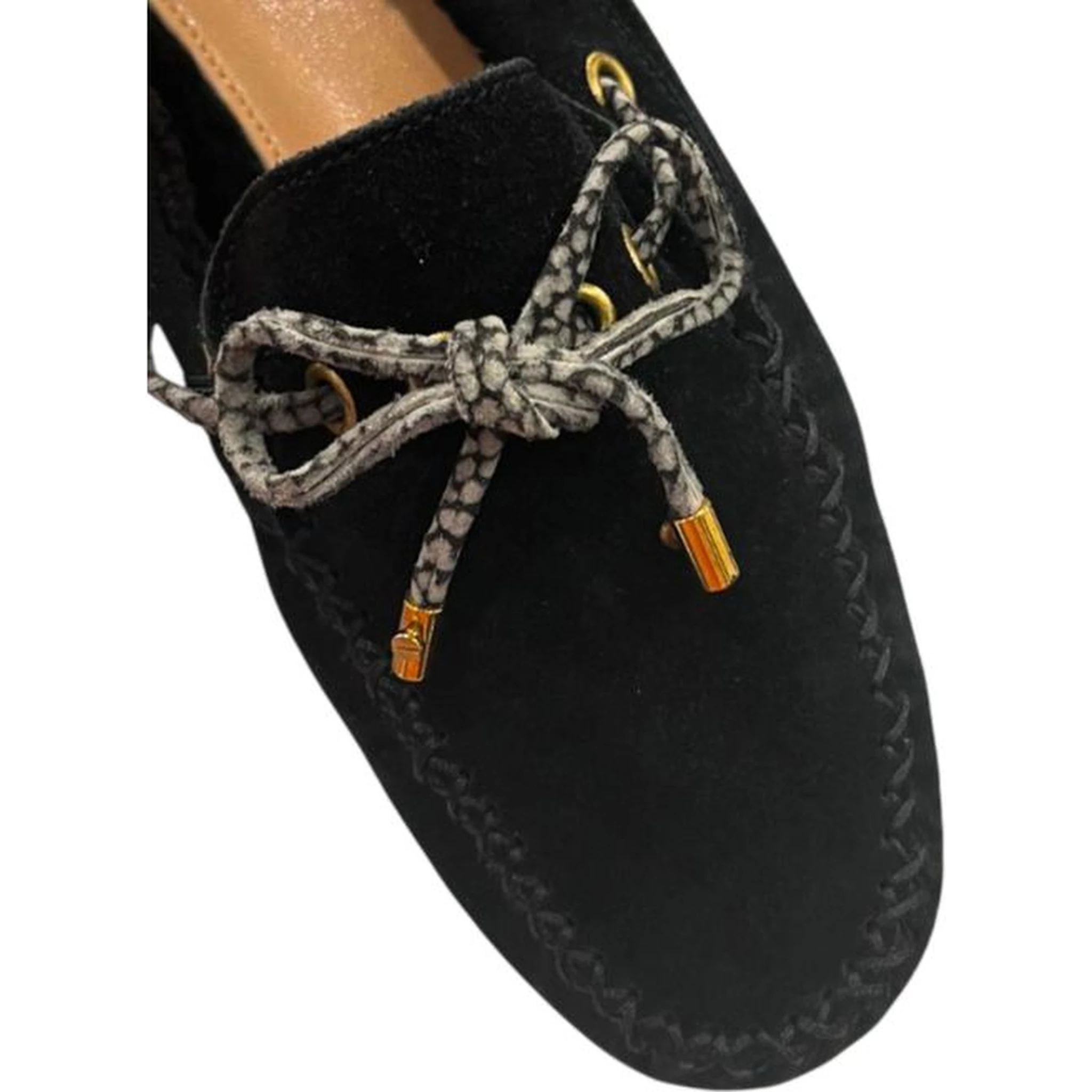 Black Rubber Women Loafer