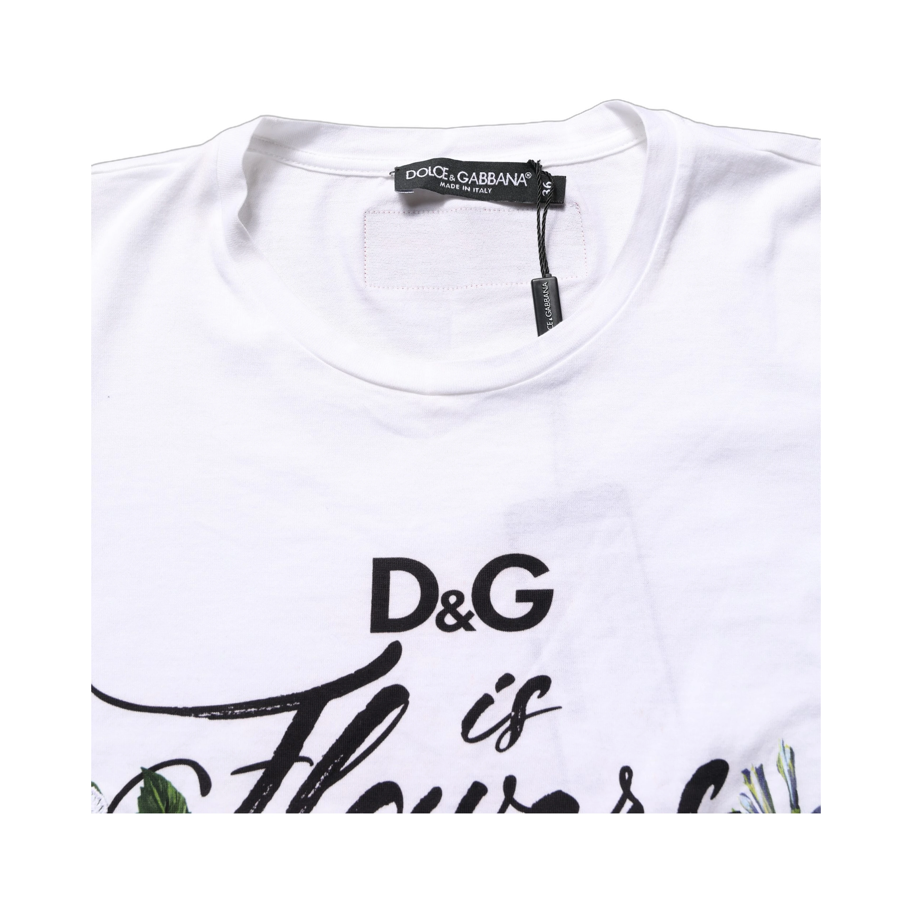 White Floral Graphic Short Sleeve Crew Neck T-shirt