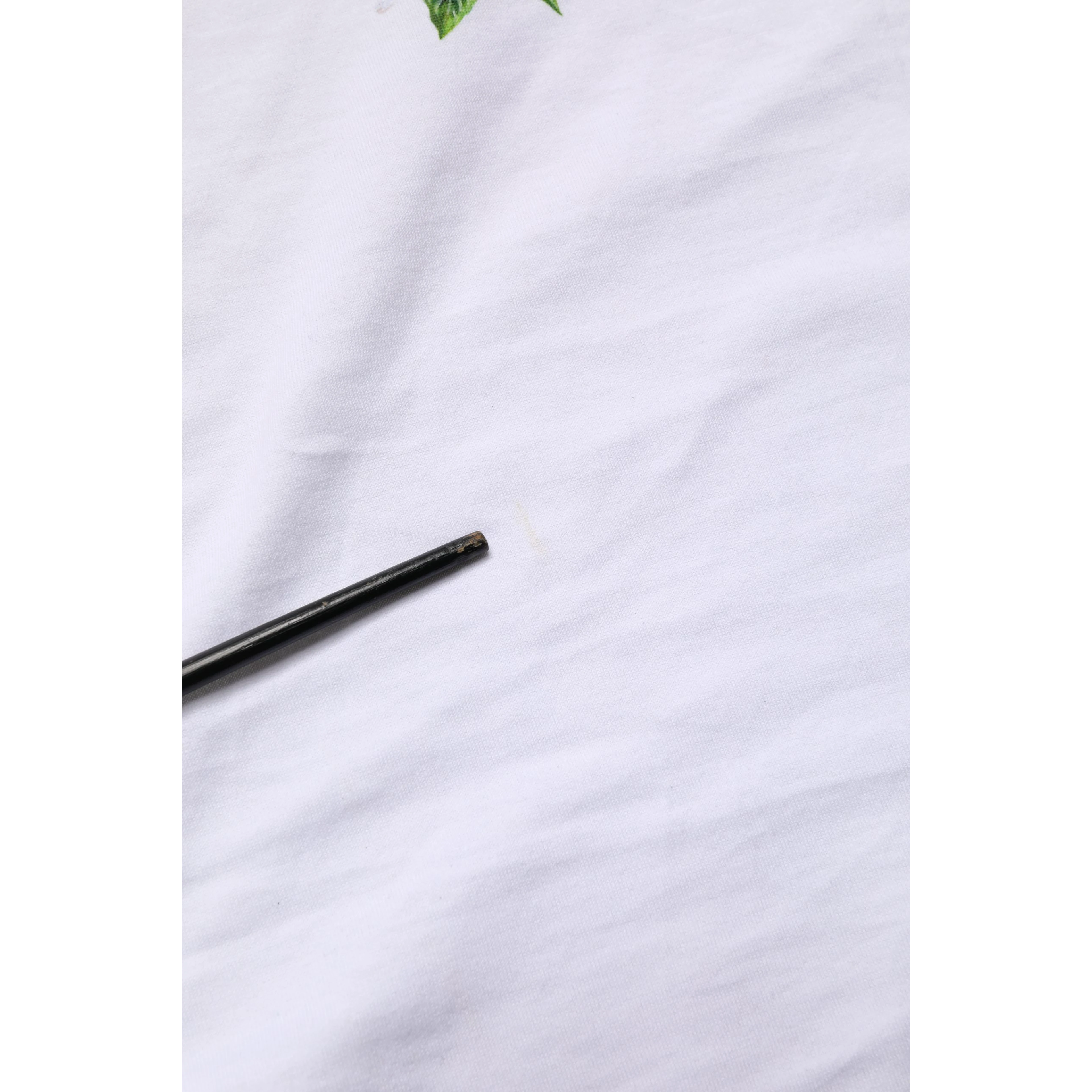 White Floral Graphic Short Sleeve Crew Neck T-shirt