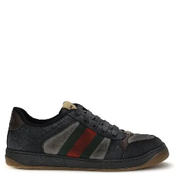 Black Calf Leather Bos Taurus Low Top Sneakers