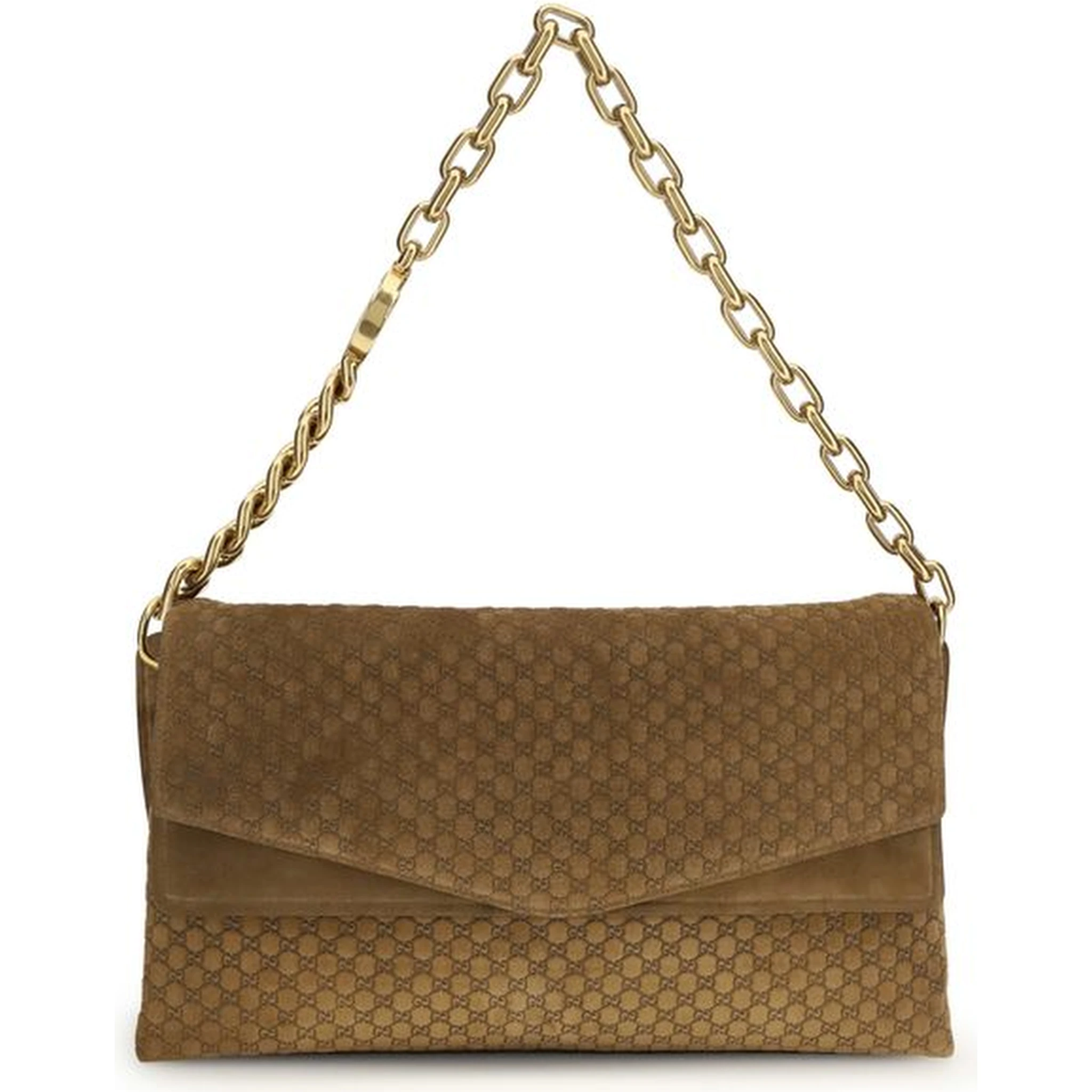 Beige Suede Leather Handbag