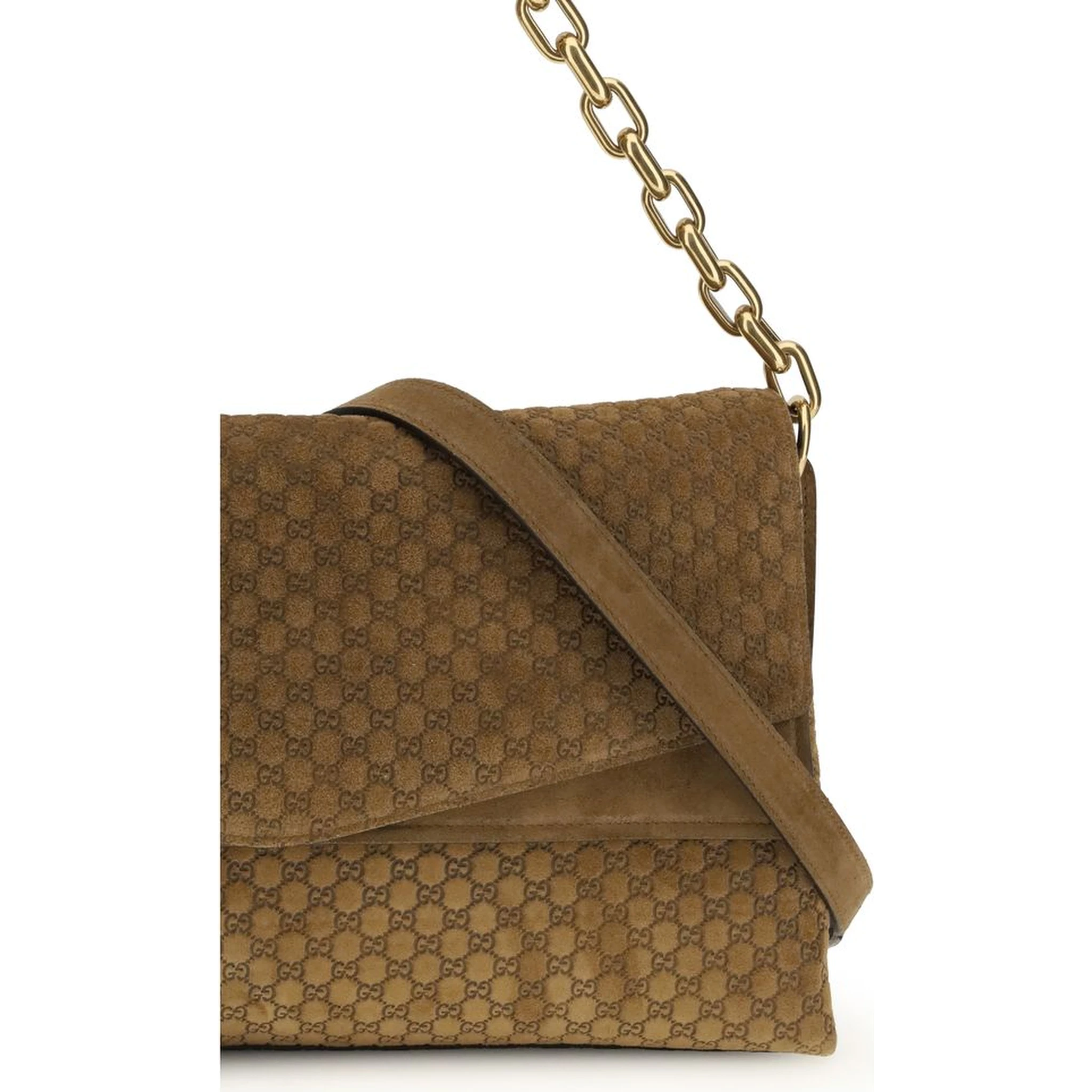 Beige Suede Leather Handbag