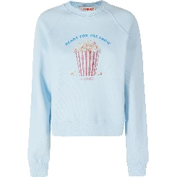 POPCORN PRINT SLIM CREWNECK SWEATSHIRT