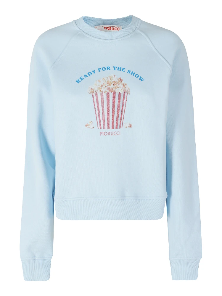 POPCORN PRINT SLIM CREWNECK SWEATSHIRT