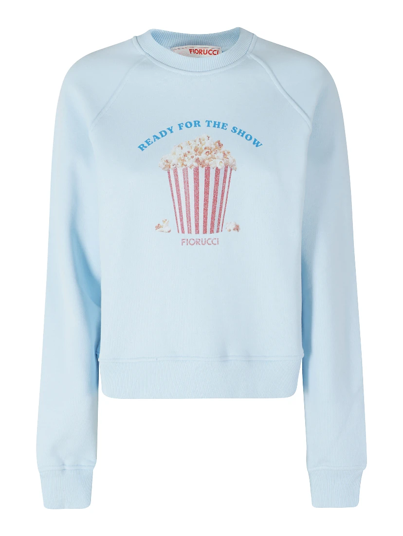 POPCORN PRINT SLIM CREWNECK SWEATSHIRT