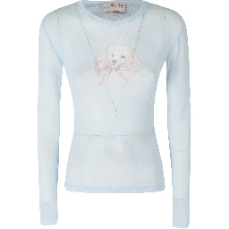 POODLE TULLE LONG SLEEVE TOP
