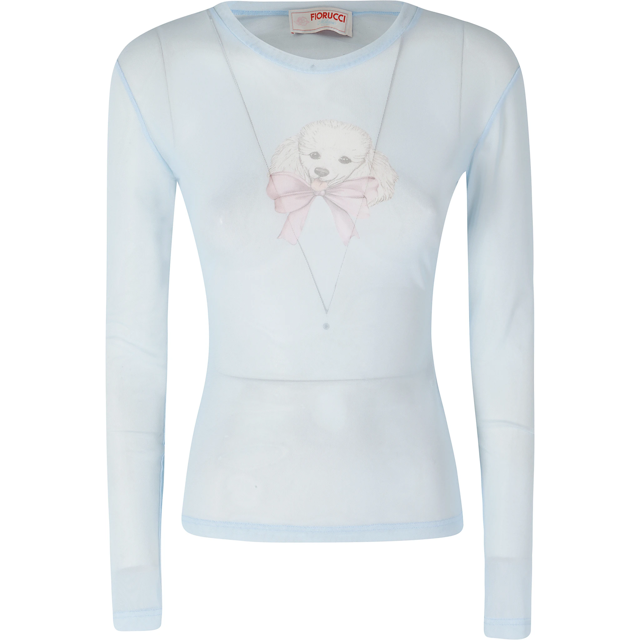POODLE TULLE LONG SLEEVE TOP