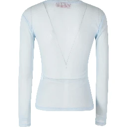 POODLE TULLE LONG SLEEVE TOP