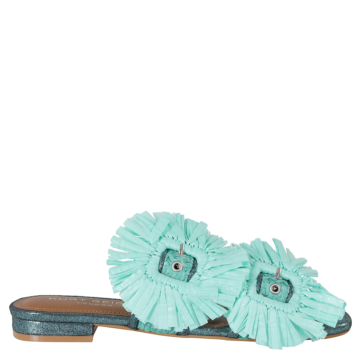 RAFFIA BUCKLE FLAT