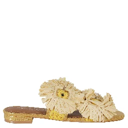 RAFFIA BUCKLE FLAT