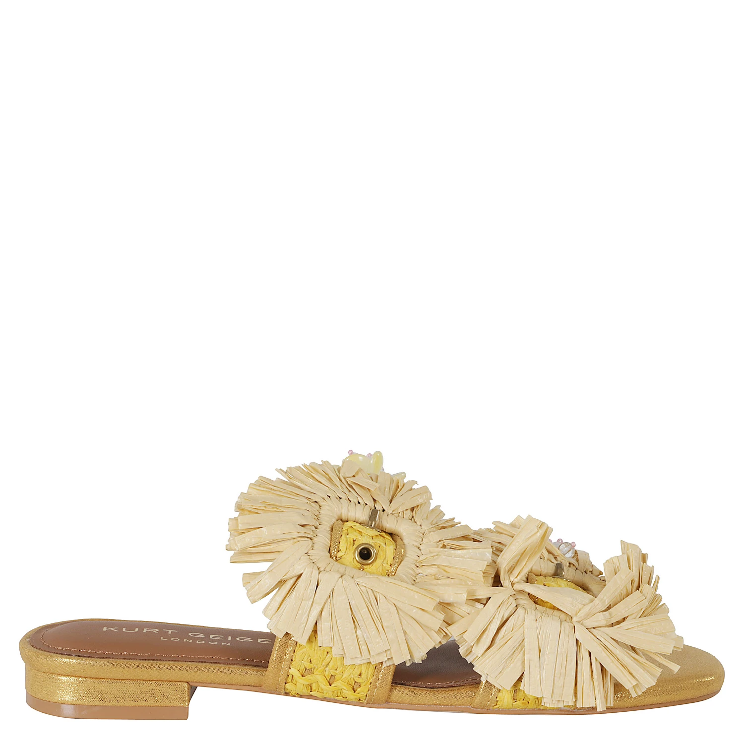 RAFFIA BUCKLE FLAT