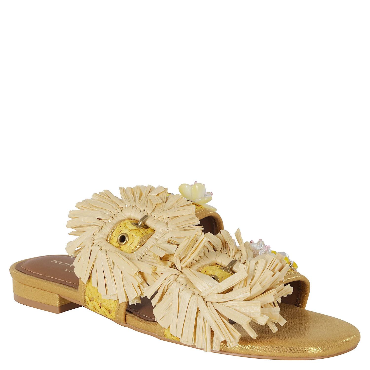 RAFFIA BUCKLE FLAT
