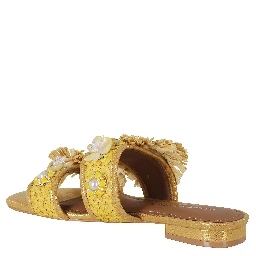 RAFFIA BUCKLE FLAT