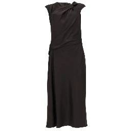 ABITO "TWIST BODICE" IN SATIN