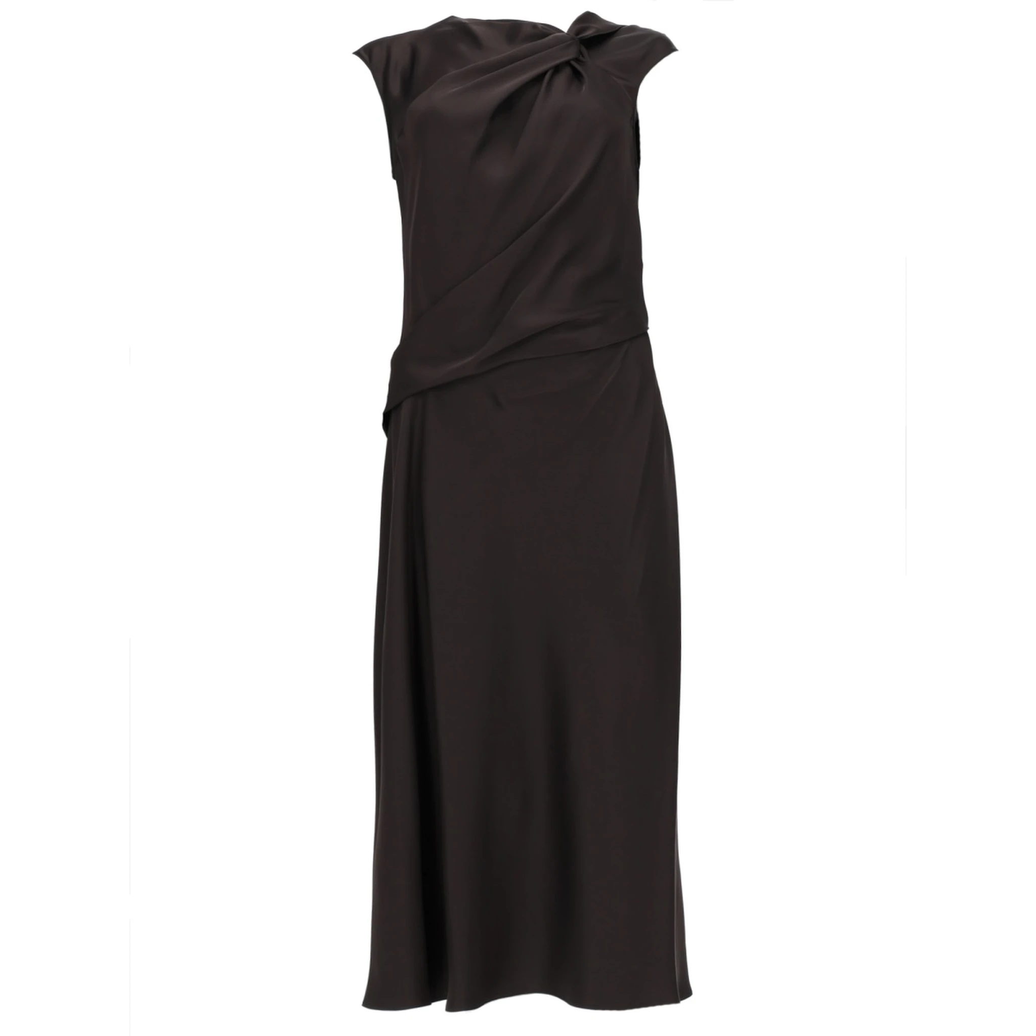 ABITO "TWIST BODICE" IN SATIN