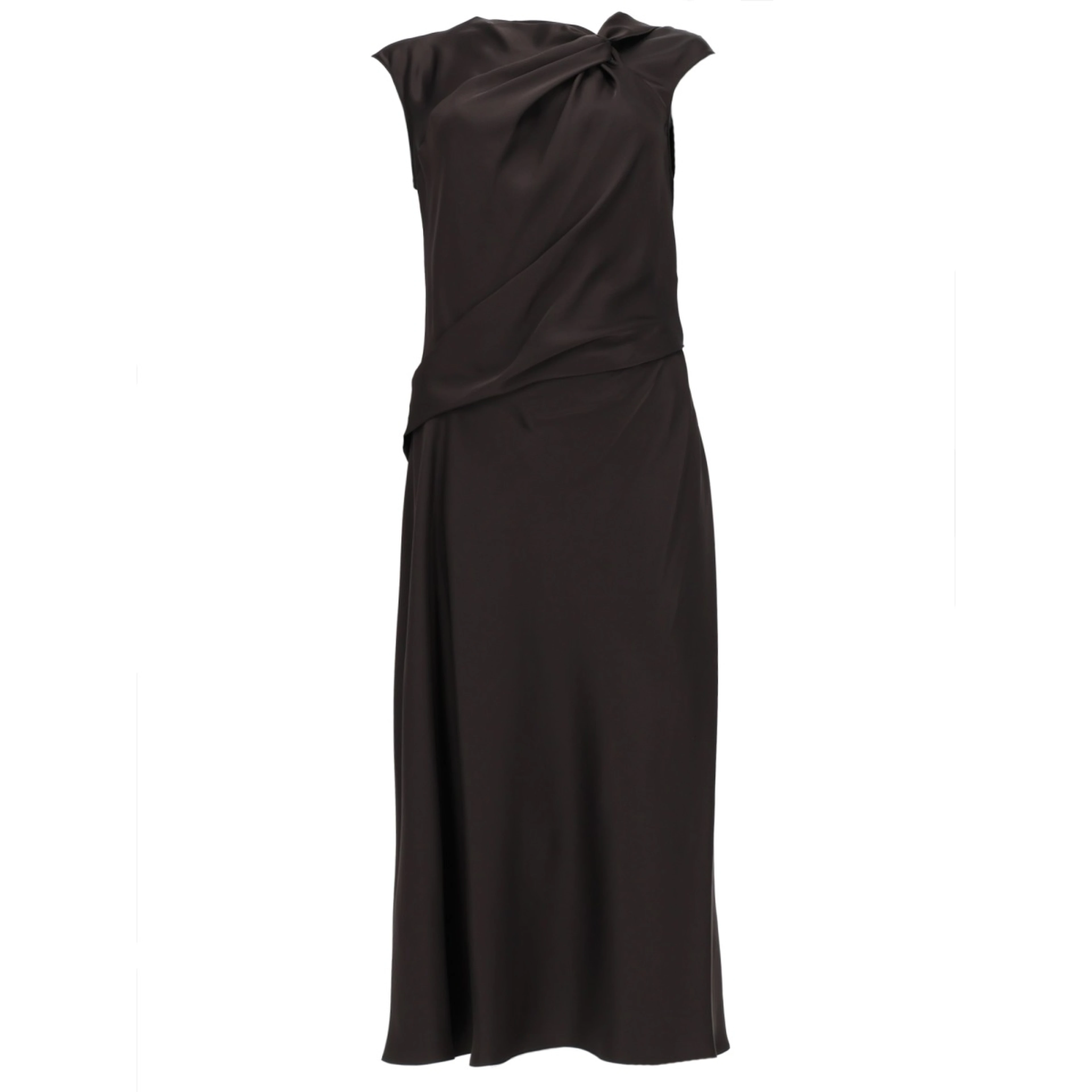 ABITO "TWIST BODICE" IN SATIN