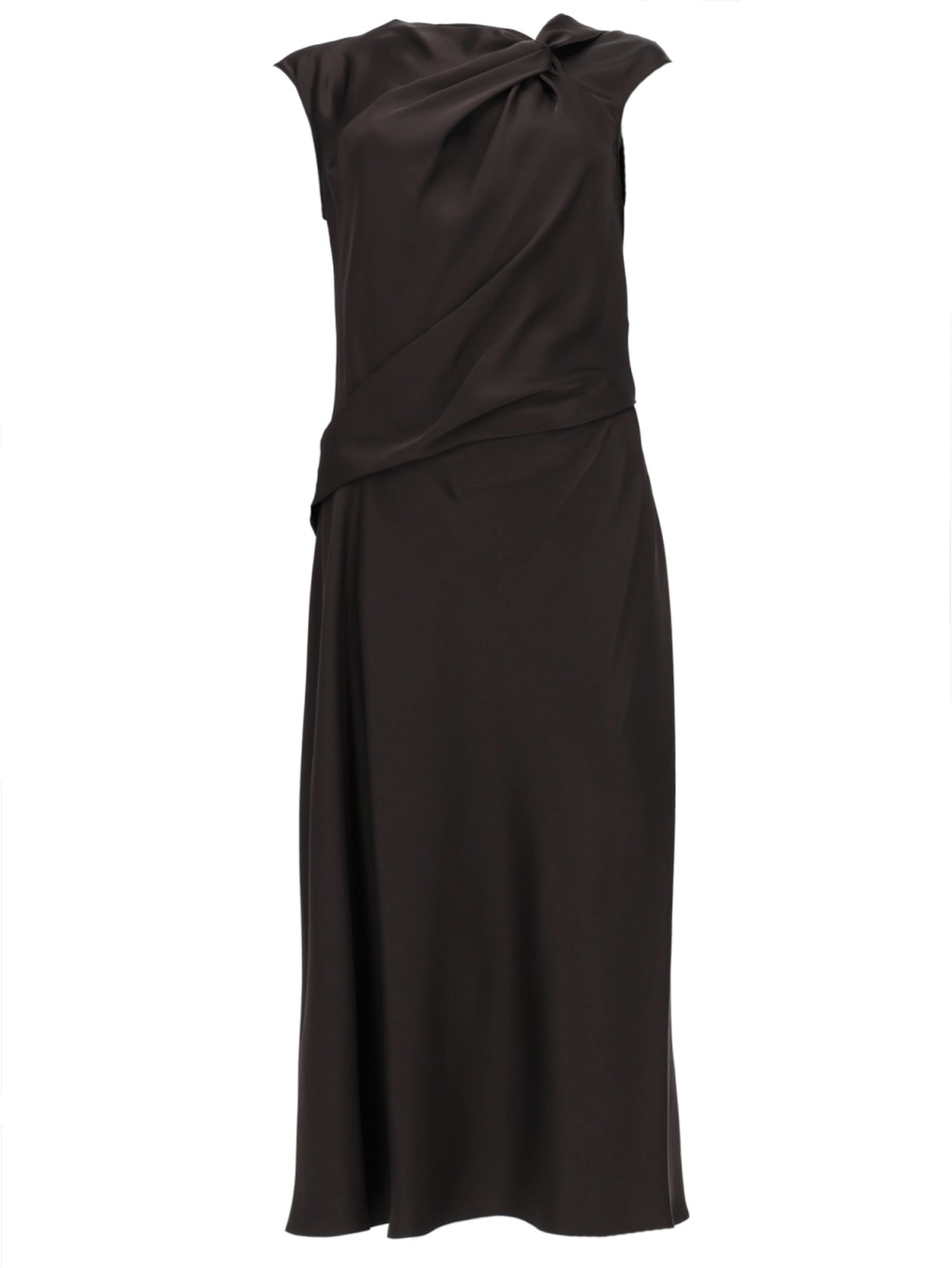 ABITO "TWIST BODICE" IN SATIN