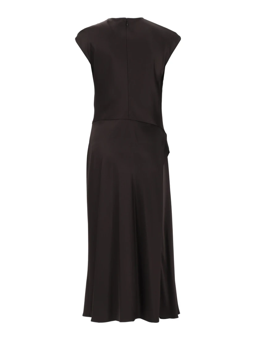 ABITO "TWIST BODICE" IN SATIN