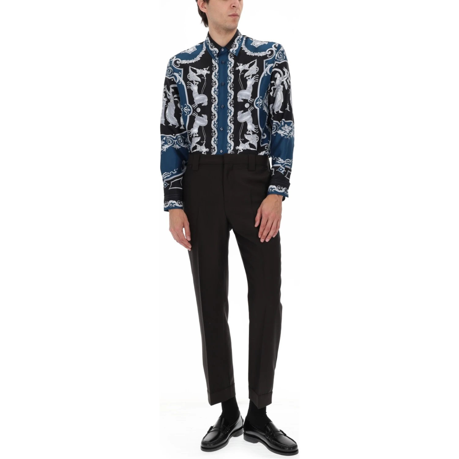 CAMICIA IN SETA STAMPATA