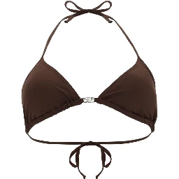 TOP BIKINI IN NYLON CON CHIUSURA A LACCETTI