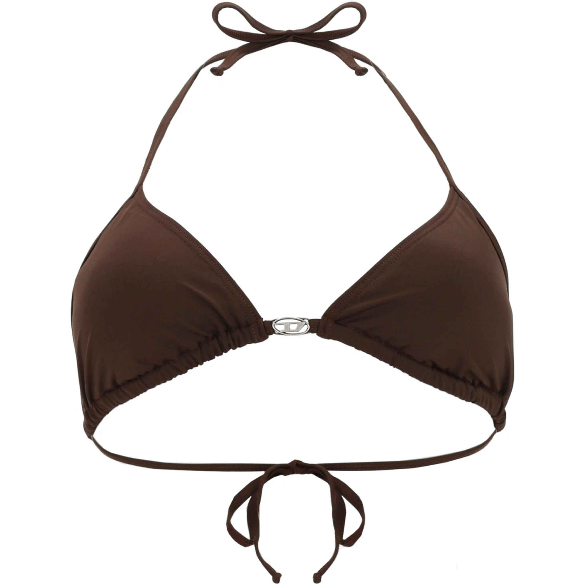 TOP BIKINI IN NYLON CON CHIUSURA A LACCETTI