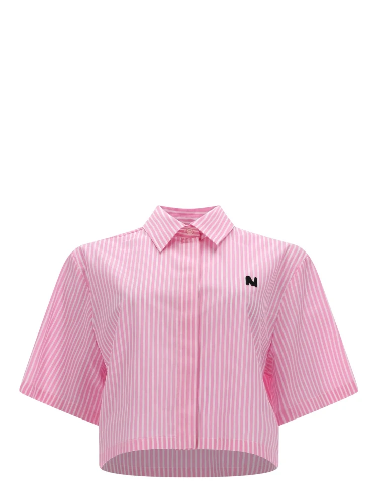 CAMICIA CROP CON LOGO