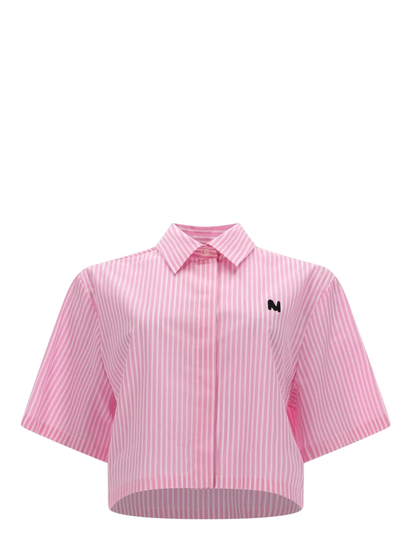 CAMICIA CROP CON LOGO