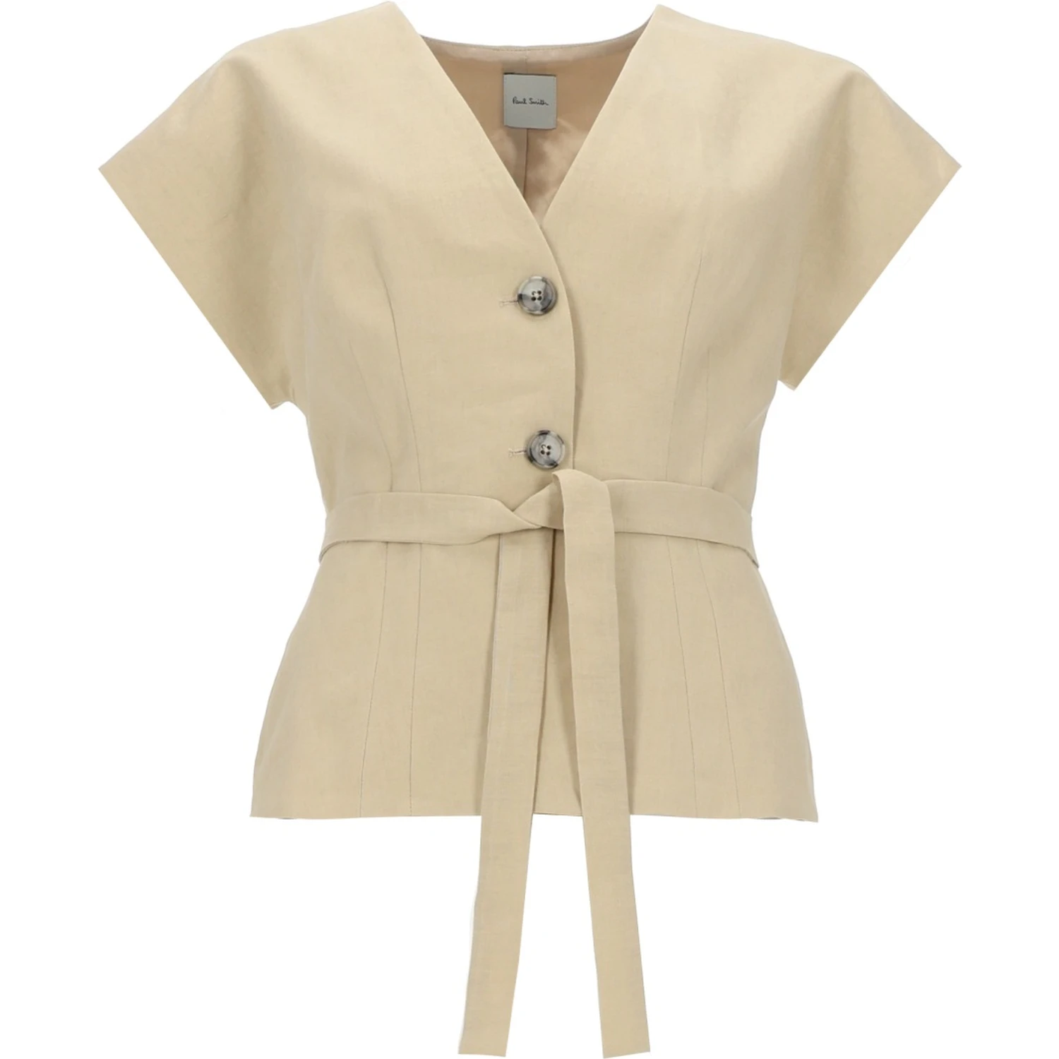TOP IN LINO CON CINTURA