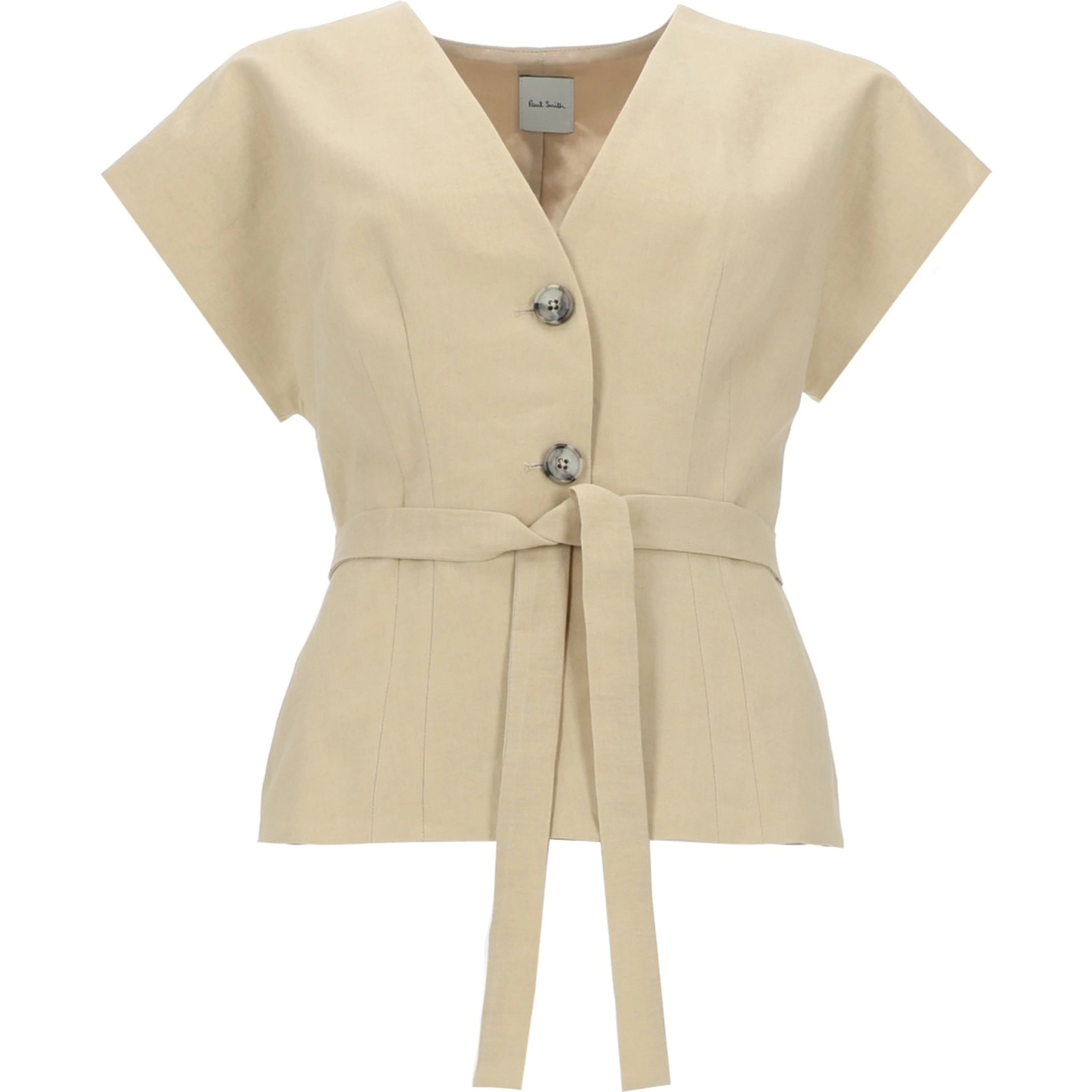 TOP IN LINO CON CINTURA