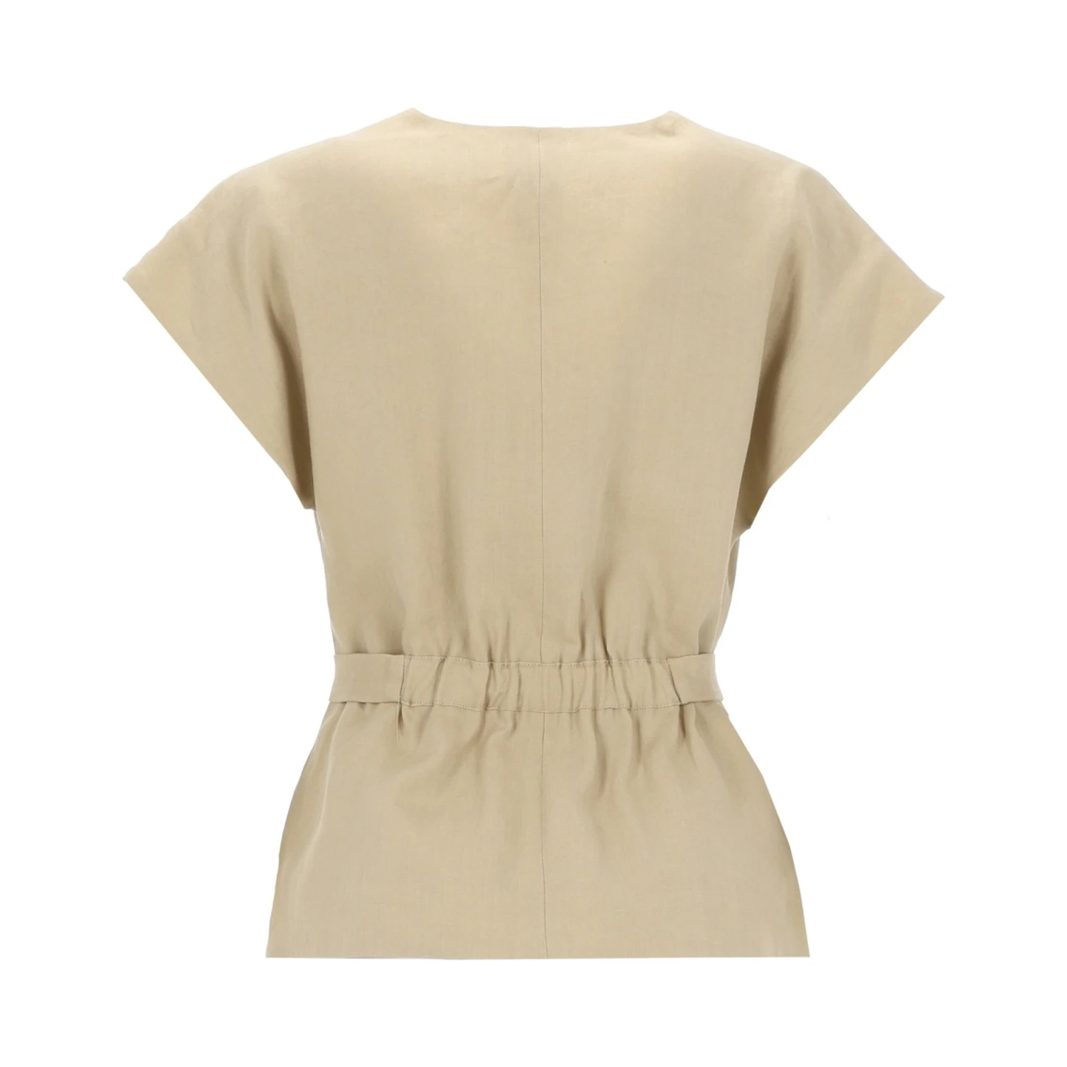 TOP IN LINO CON CINTURA