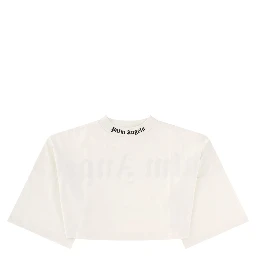 T-SHIRT CROP CON LOGO