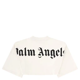 T-SHIRT CROP CON LOGO