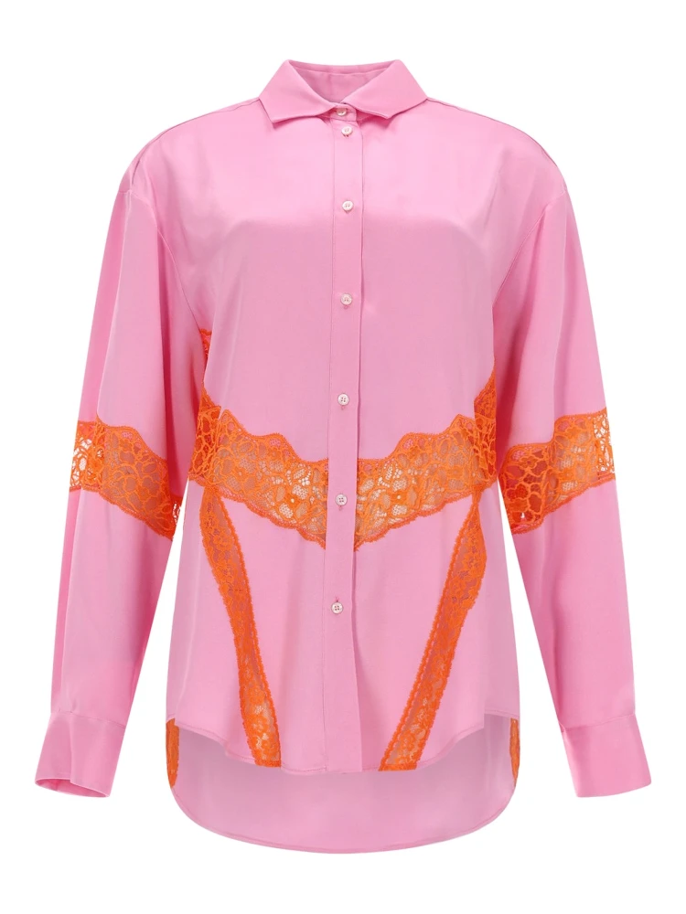 CAMICIA CON INSERTI IN PIZZO