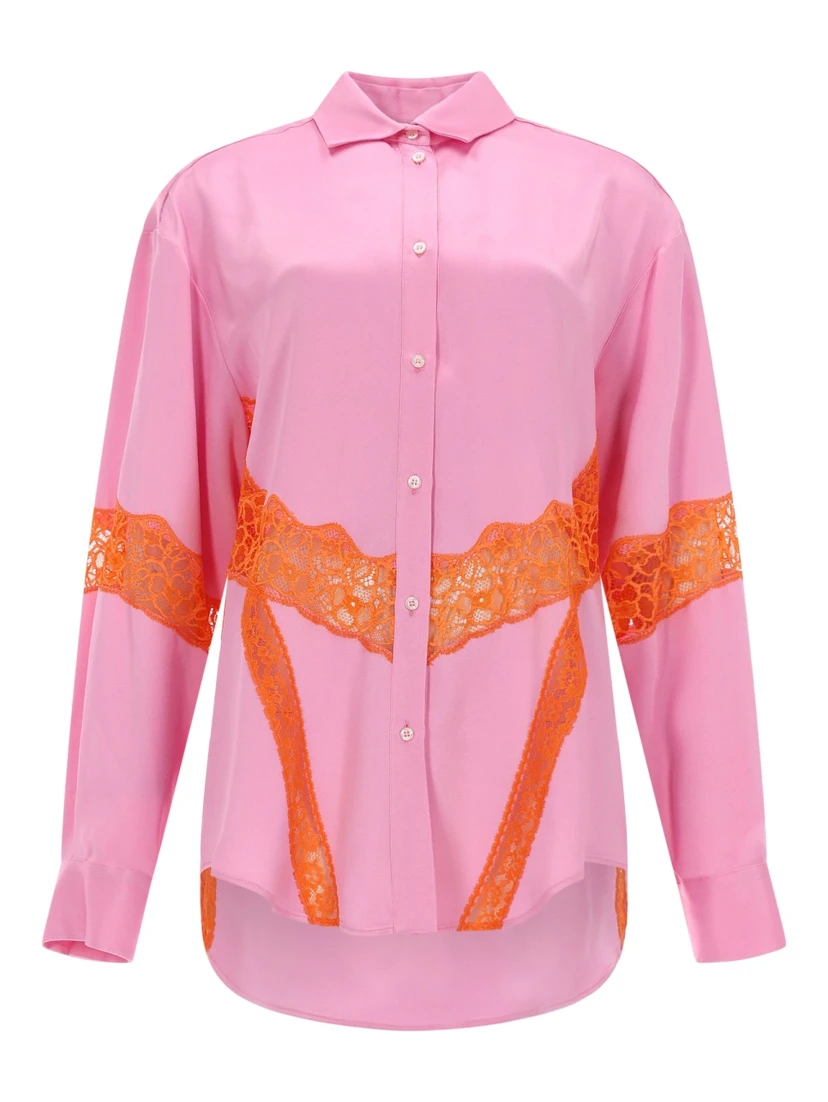 CAMICIA CON INSERTI IN PIZZO