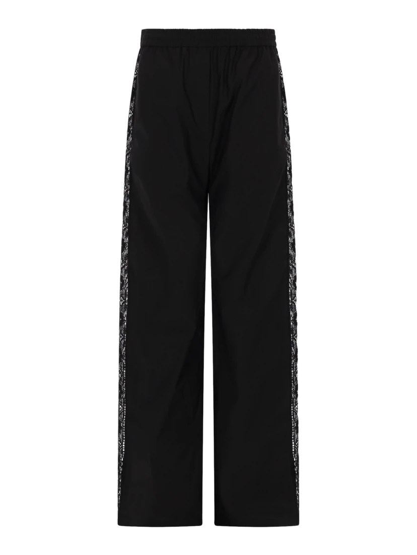 PANTALONE DRITTO CON DETTAGLI IN PIZZO