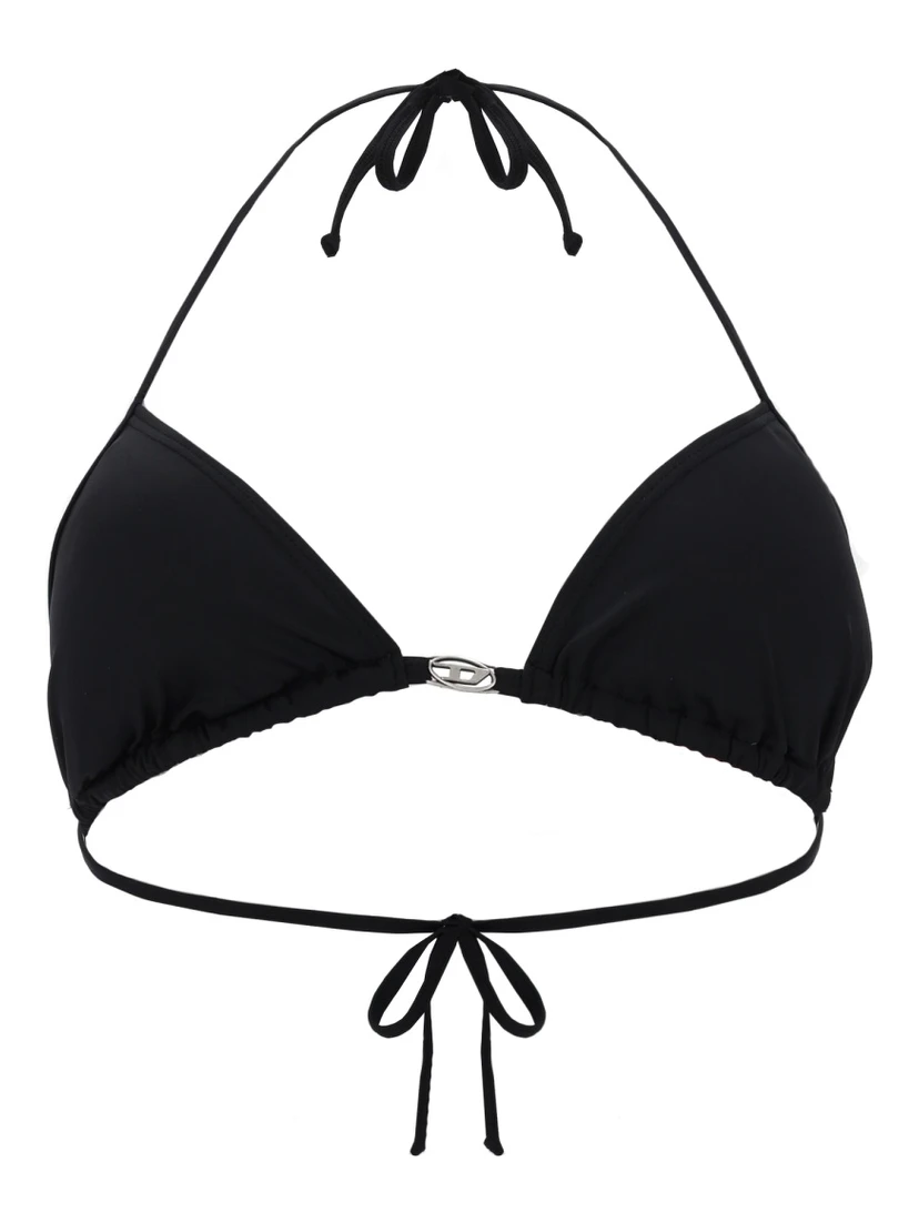 TOP BIKINI IN NYLON CON CHIUSURA A LACCETTI
