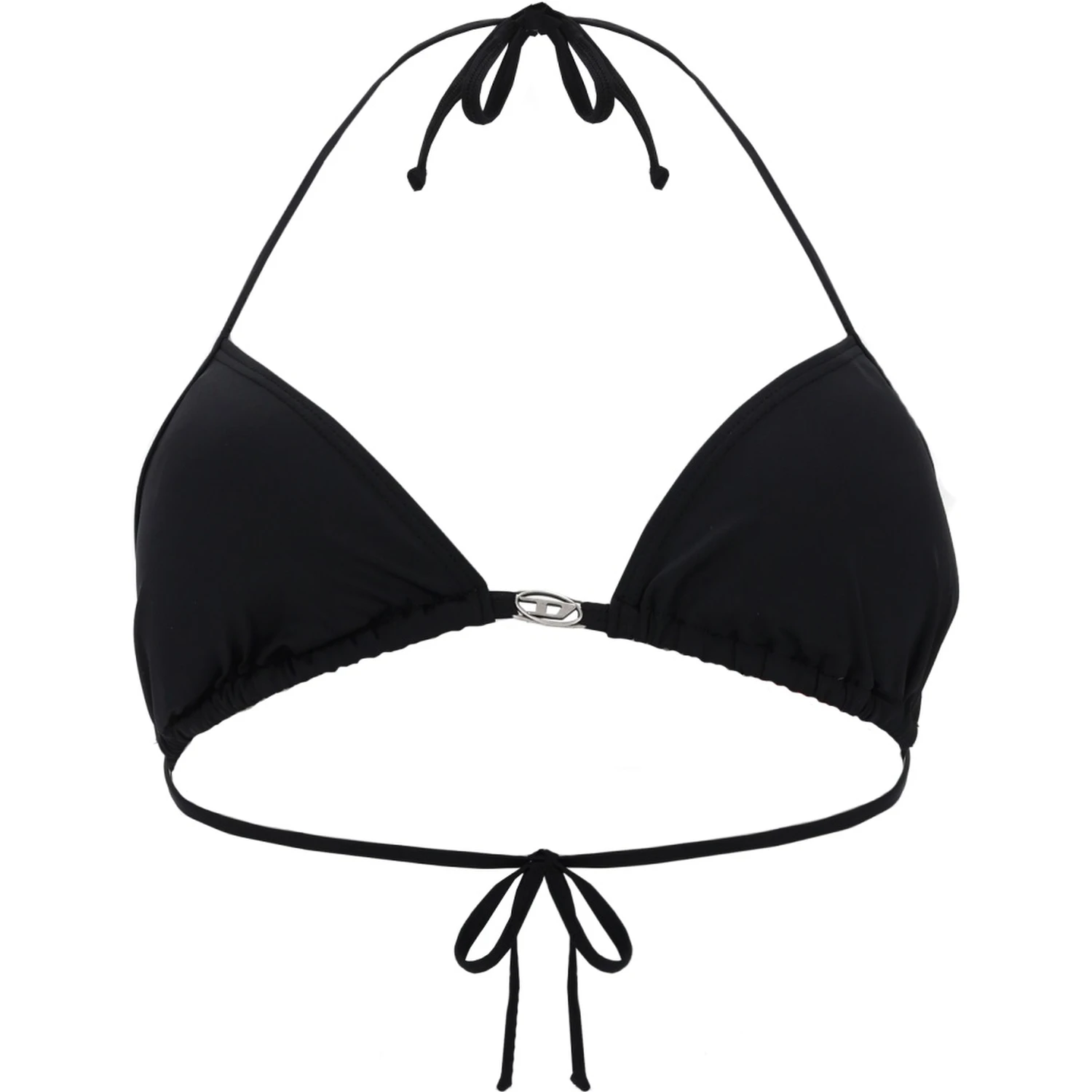 TOP BIKINI IN NYLON CON CHIUSURA A LACCETTI