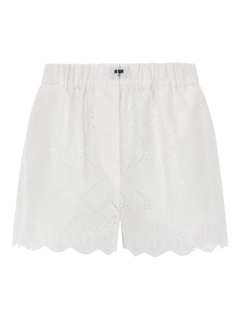 SHORTS CON MOTIVO TRAFORATO