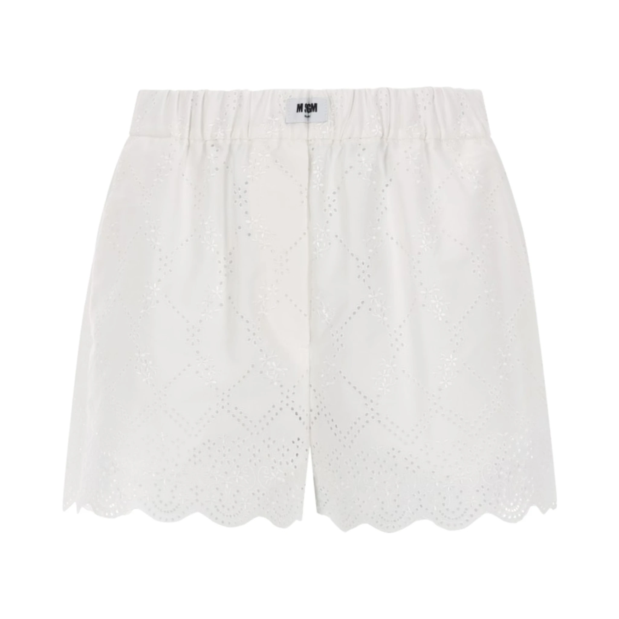 SHORTS CON MOTIVO TRAFORATO