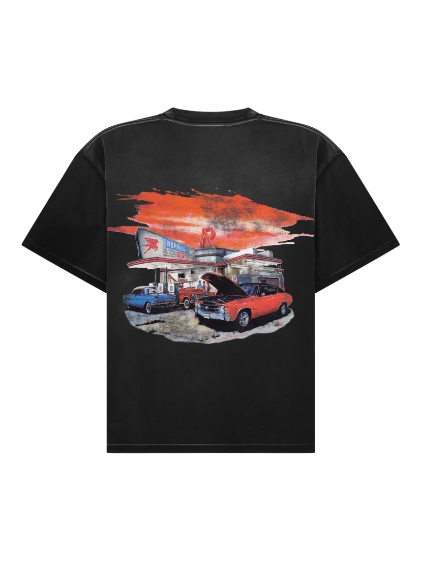 T-SHIRT CON STAMPA "24 HOUR SERVICE"