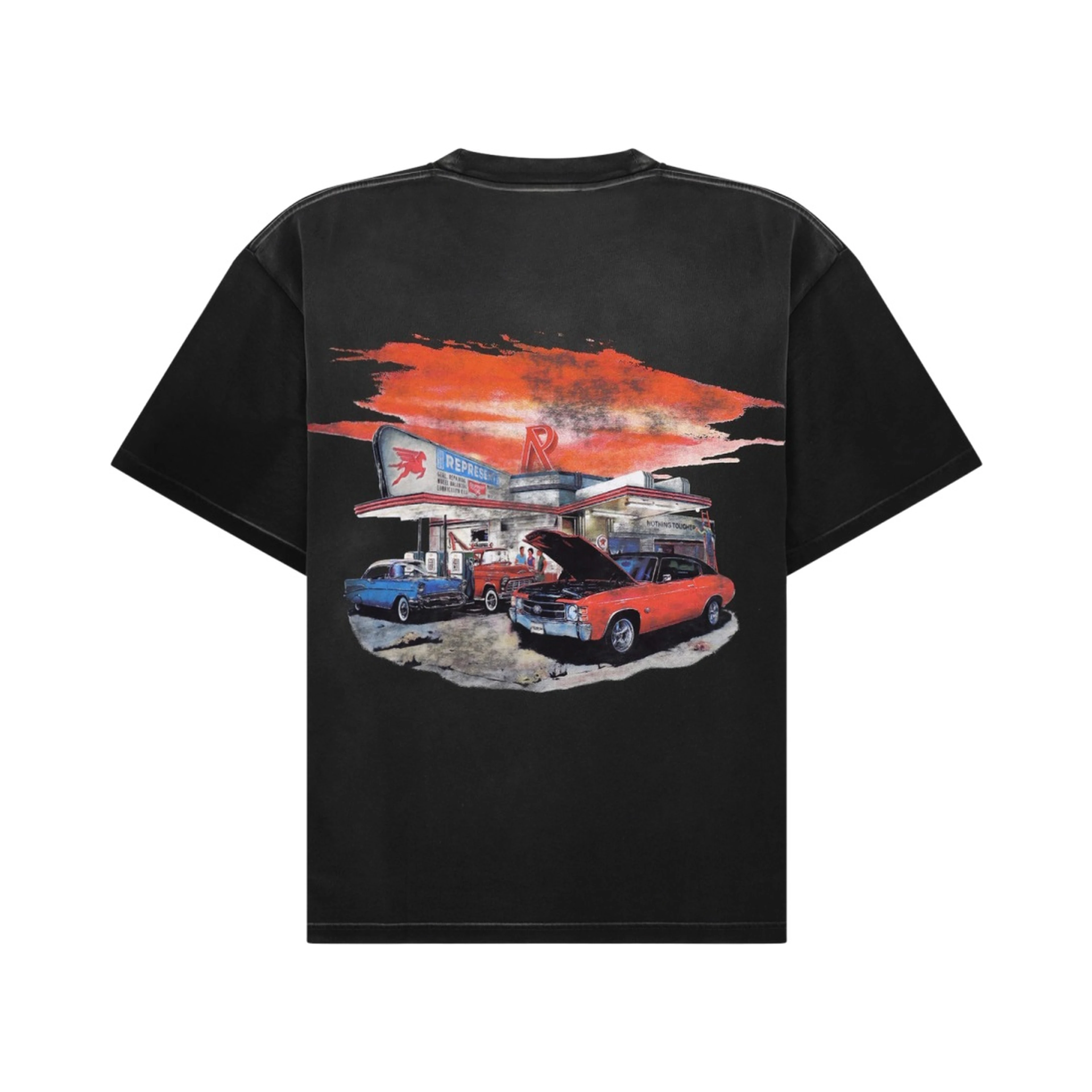 T-SHIRT CON STAMPA "24 HOUR SERVICE"