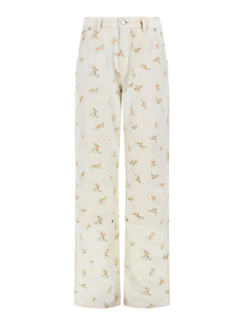 PANTALONE CON MOTIVO FLOREALE