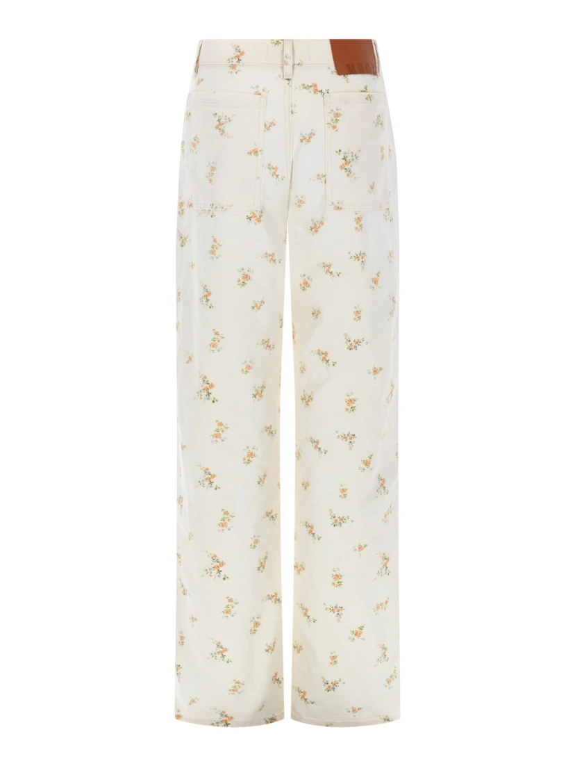 PANTALONE CON MOTIVO FLOREALE