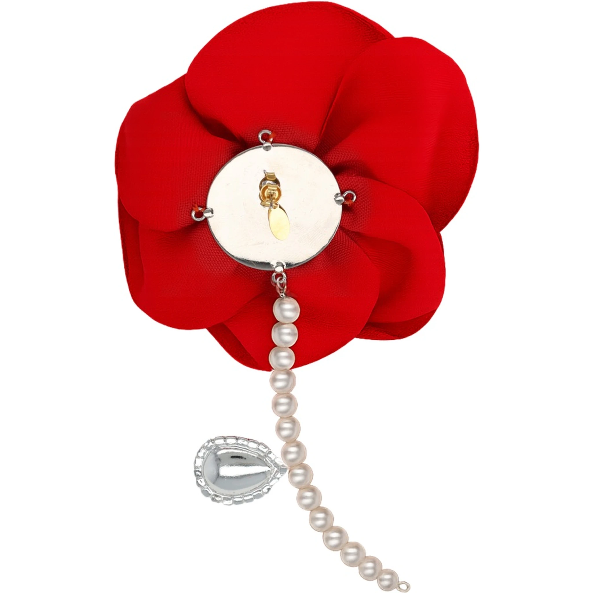ORECCHINO PENDENTE CON ROSA