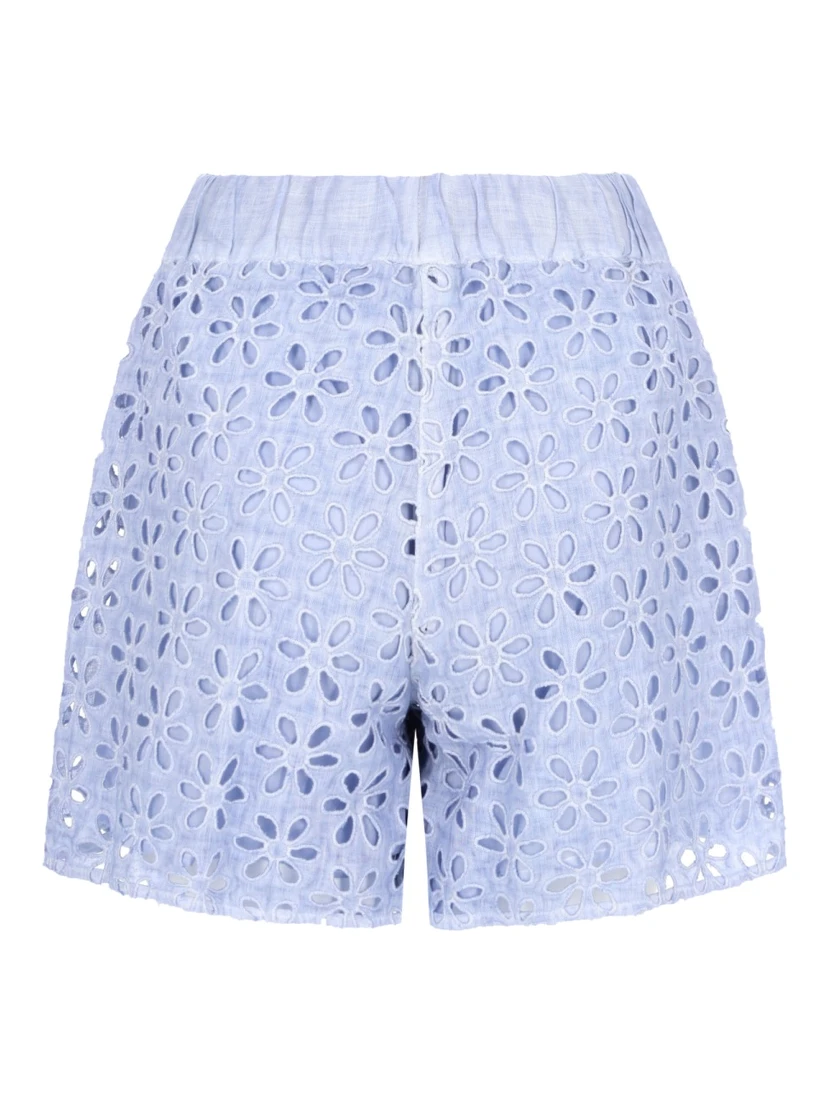 SHORTS CON MOTIVO TRAFORATO