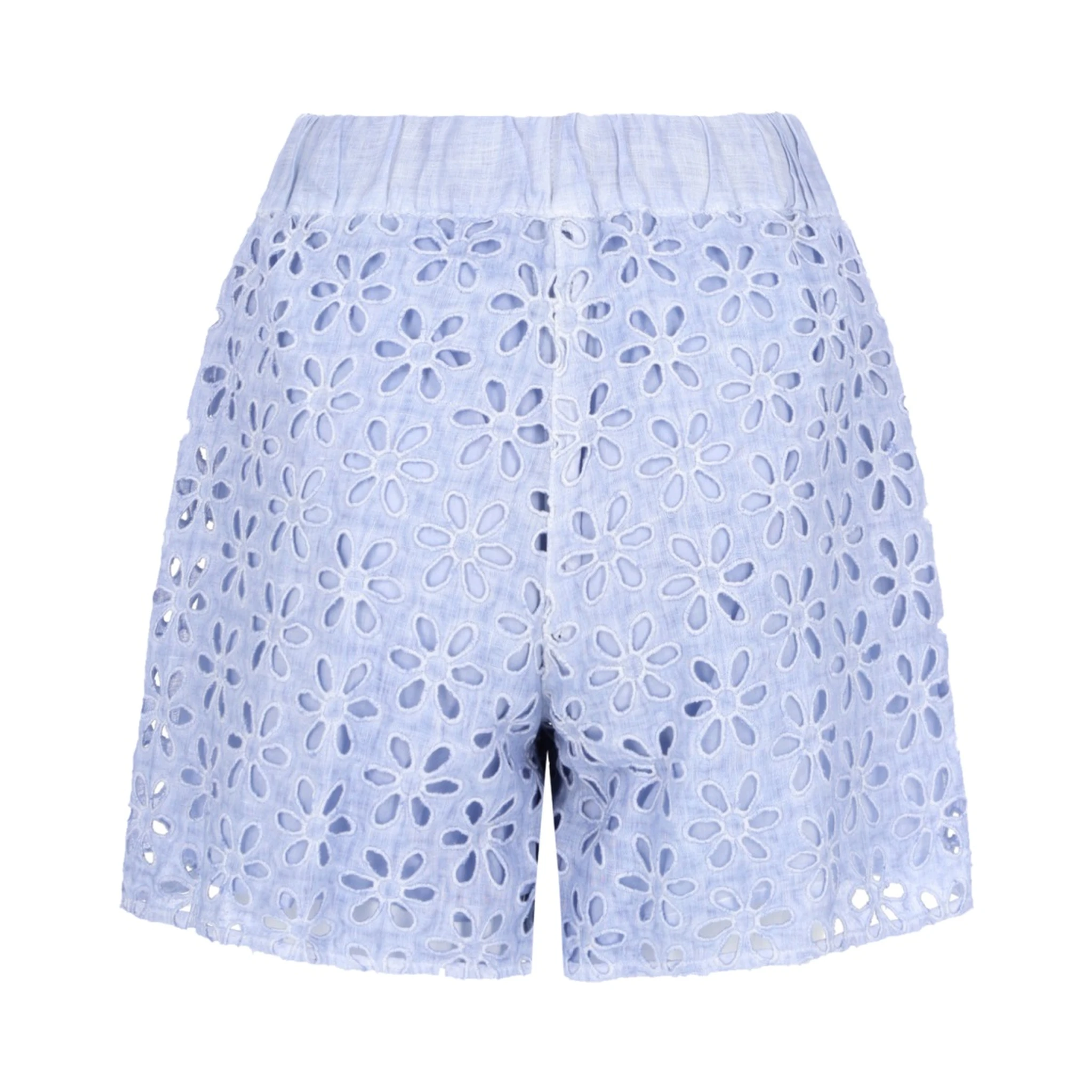 SHORTS CON MOTIVO TRAFORATO