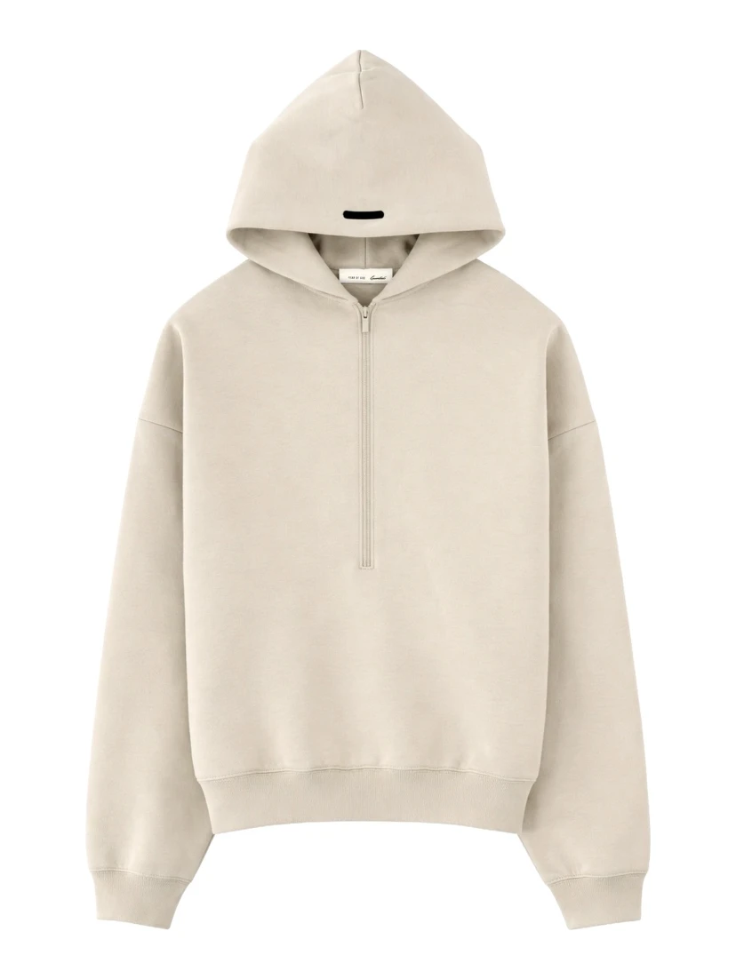 FELPA CON ZIP E CAPPUCCIO