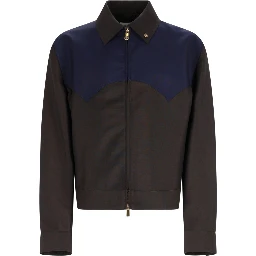 GIACCA IN LANA E MOHAIR CON ZIP